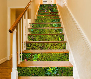 3D Green Soft Grass 040 Stair Risers