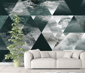 3D Triangle Patchwork WG216 Wall Murals