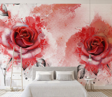 3D Red Rose WG223 Wall Murals