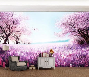 3D Lavender Ocean WC68 Wall Murals Wallpaper AJ Wallpaper 2 