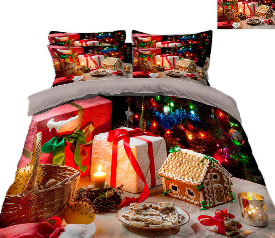 3D Gift 31198 Christmas Quilt Duvet Cover Xmas Bed Pillowcases