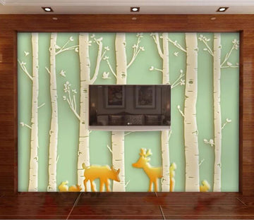 3D Deer Forest WC96 Wall Murals Wallpaper AJ Wallpaper 2 