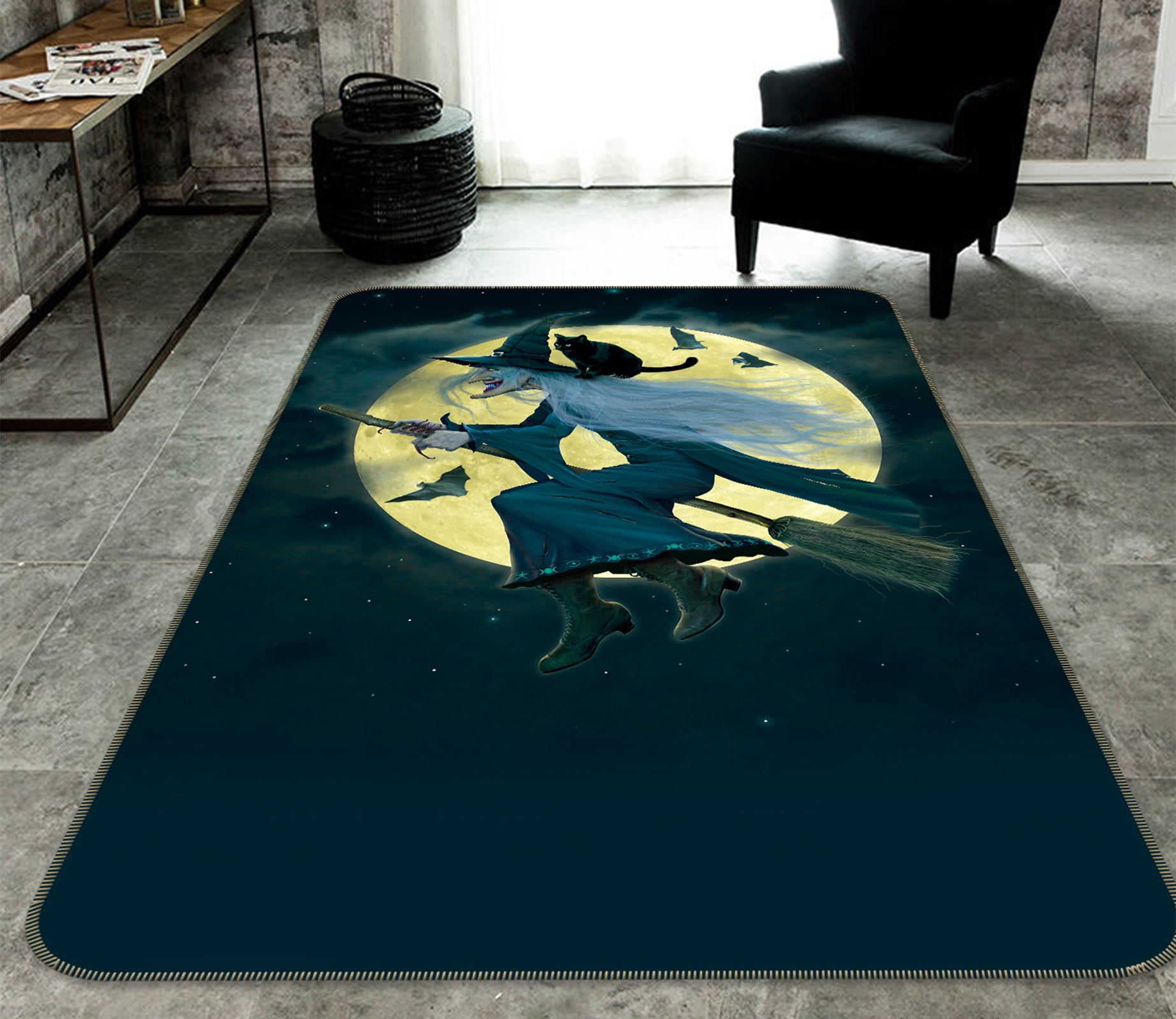 3D Witch 1087 Vincent Hie Rug Non Slip Rug Mat