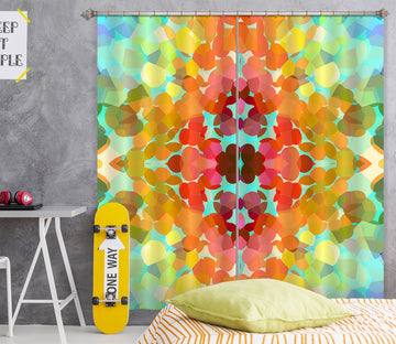 3D Swim Colors Flower 71059 Shandra Smith Curtain Curtains Drapes