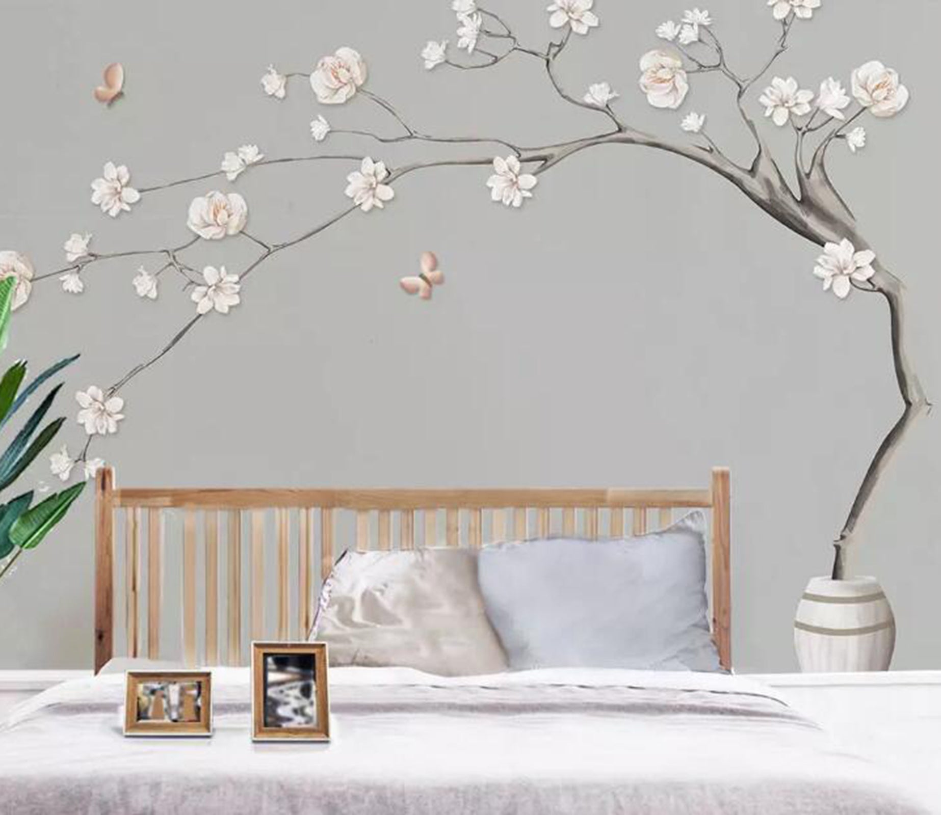 3D Flower Butterfly WG90 Wall Murals Wallpaper AJ Wallpaper 2 