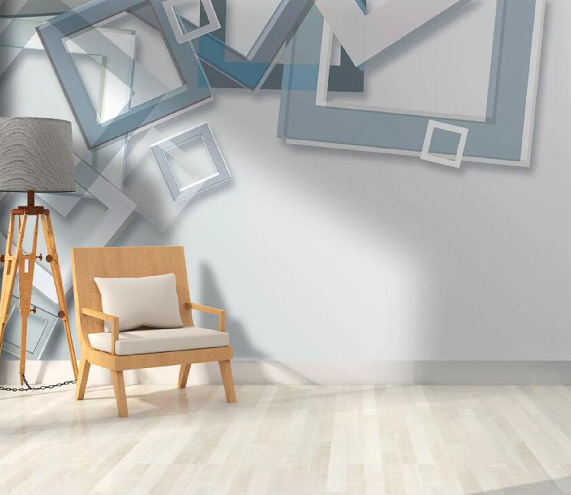 3D Geometric Square WC01 Wall Murals Wallpaper AJ Wallpaper 2 