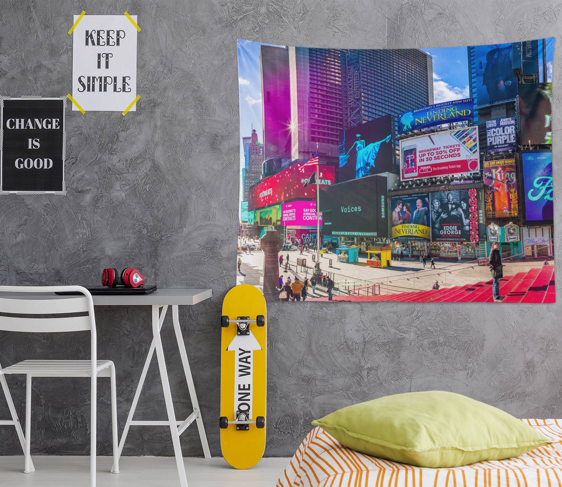 3D City Building 112175 Assaf Frank Tapestry Hanging Cloth Hang