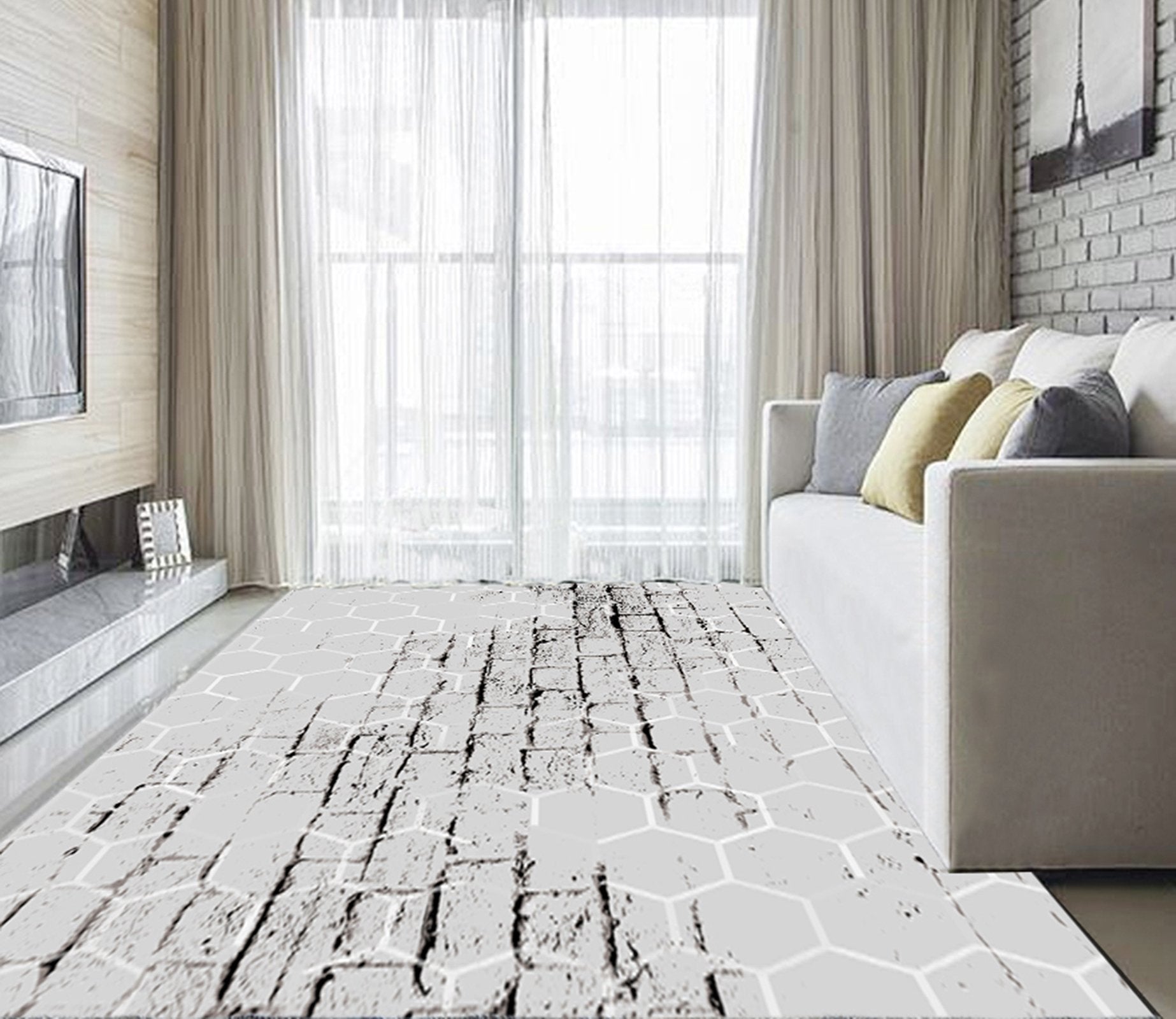 3D Modern Geometric Pattern WG415 Non Slip Rug Mat Mat AJ Creativity Home 