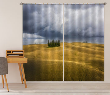 3D Yellow Steppe 136 Marco Carmassi Curtain Curtains Drapes