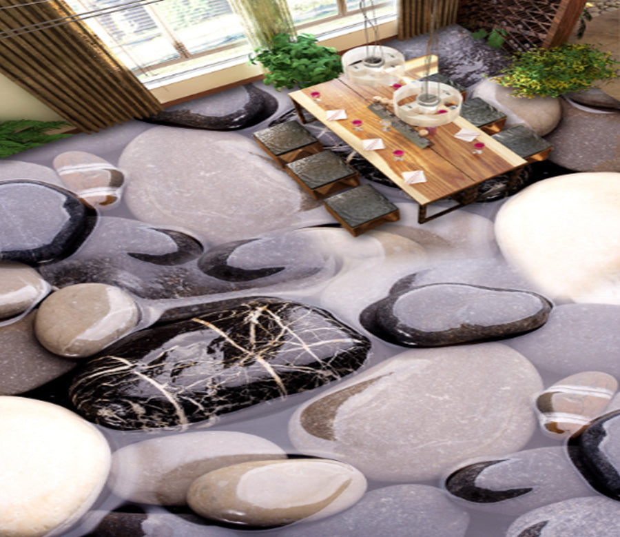 3D Cobblestone Block 302 Floor Mural  Wallpaper Murals Rug & Mat Print Epoxy waterproof bath floor