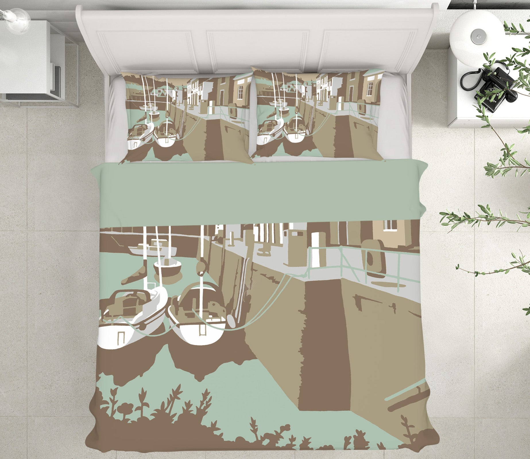 3D Padstow  2034 Steve Read Bedding Bed Pillowcases Quilt