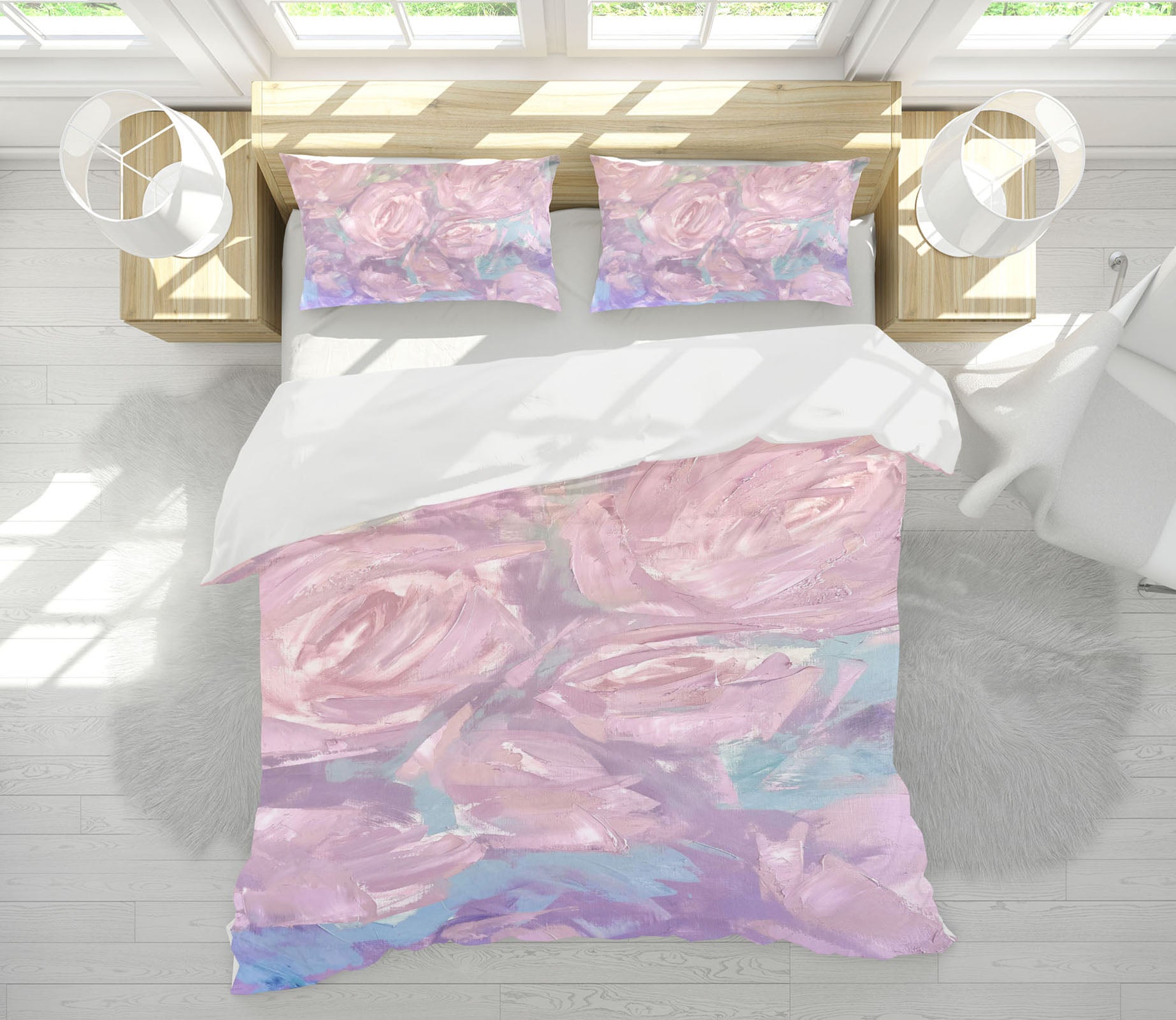3D Pink Pigment 3804 Skromova Marina Bedding Bed Pillowcases Quilt Cover Duvet Cover