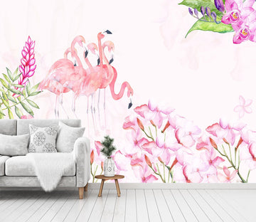 3D Flamingo Foraging 520 Wallpaper AJ Wallpaper 2 
