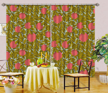 3D Flowers Leaves 11191 Kashmira Jayaprakash Curtain Curtains Drapes