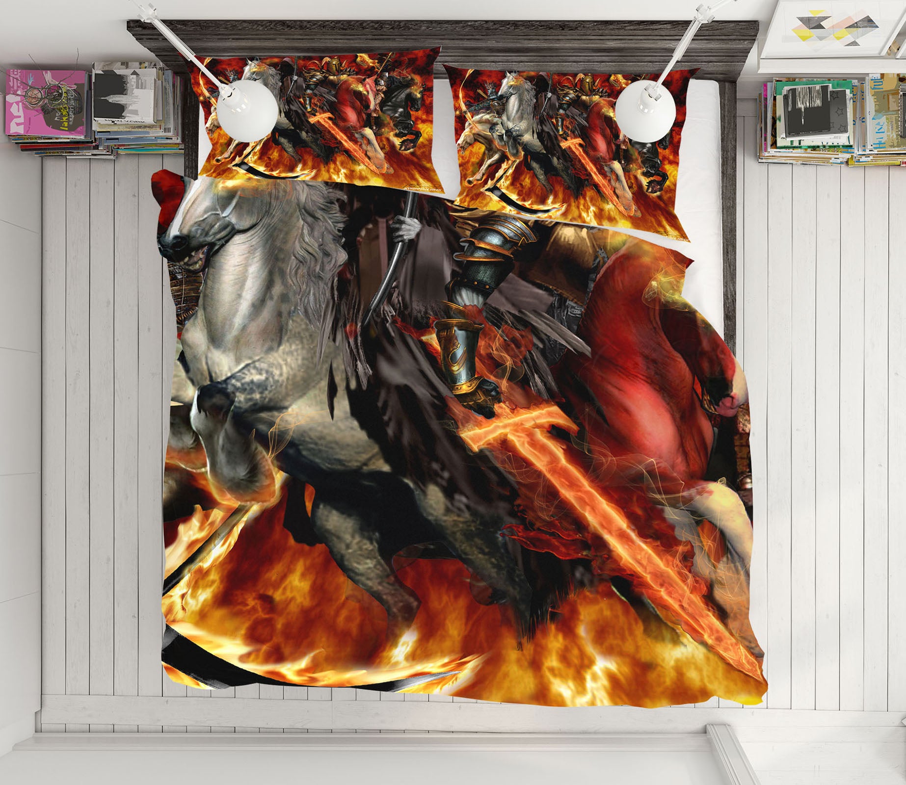 3D Knight Horse 8342 Ruth Thompson Bedding Bed Pillowcases Quilt Cover Duvet Cover