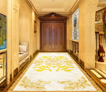 3D Golden Marble Pattern WG650 Floor Mural Wallpaper AJ Wallpaper 2 