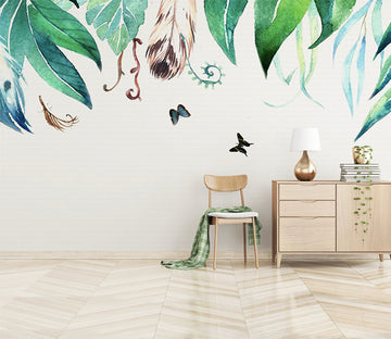 3D Feather Leaf WG085 Wall Murals