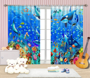 3D Underwater Panorama 050 Adrian Chesterman Curtain Curtains Drapes