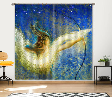 3D Golden Dragon Arrow 8028 Ciruelo Curtain Curtains Drapes