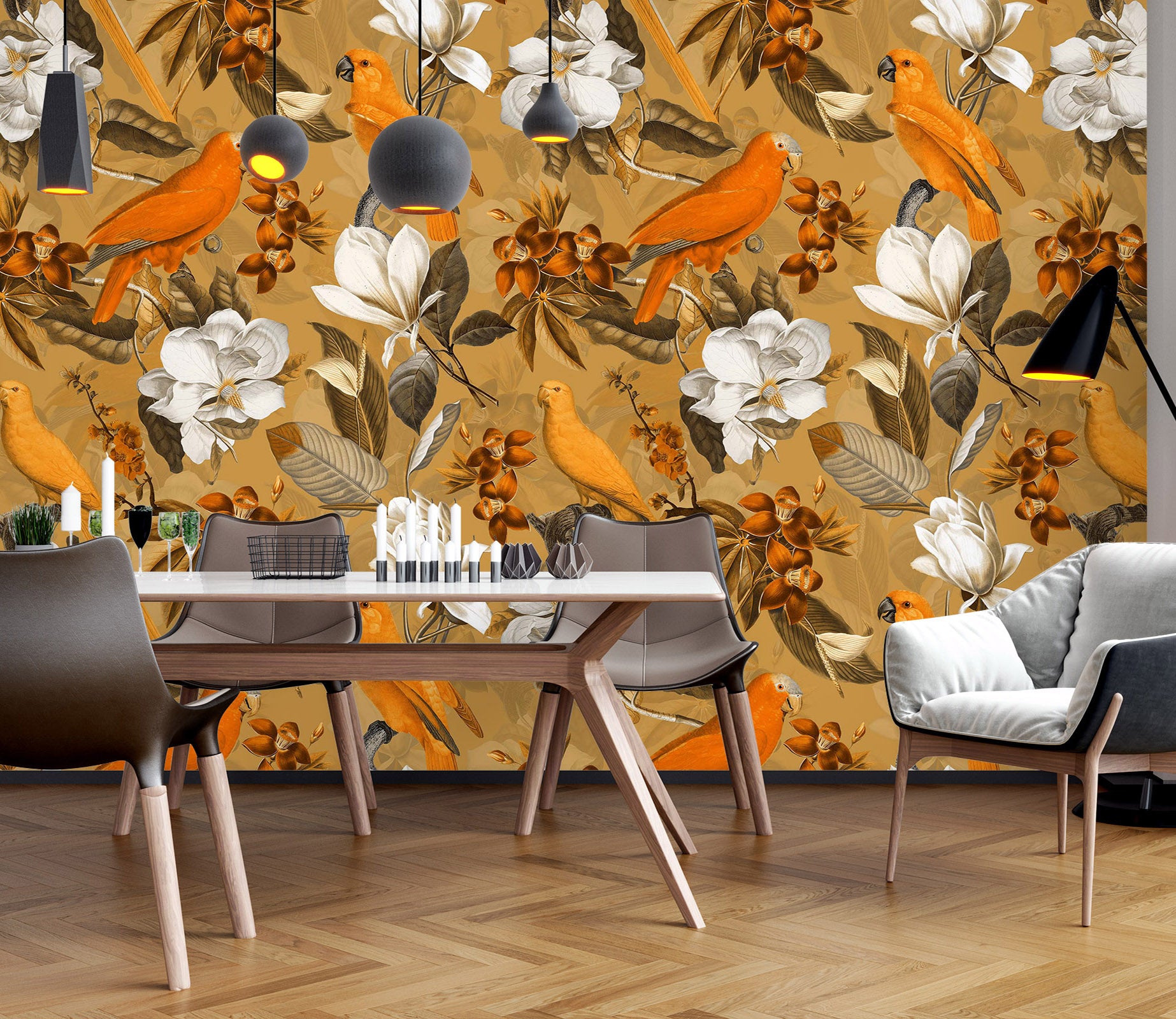 3D Flowers Birds 176 Uta Naumann Wall Mural Wall Murals
