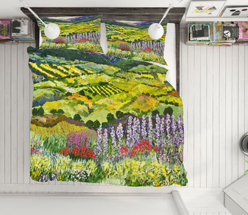 3D Flowers Bloom 1044 Allan P. Friedlander Bedding Bed Pillowcases Quilt