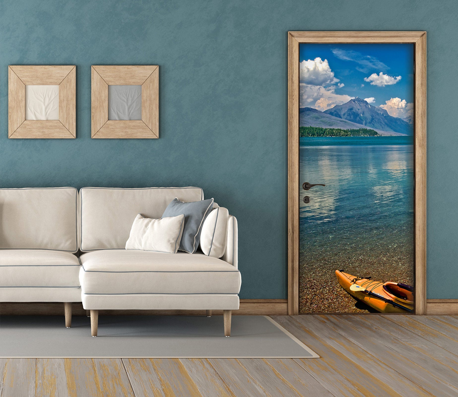 3D Mountains Lakeside 110206 Kathy Barefield Door Mural