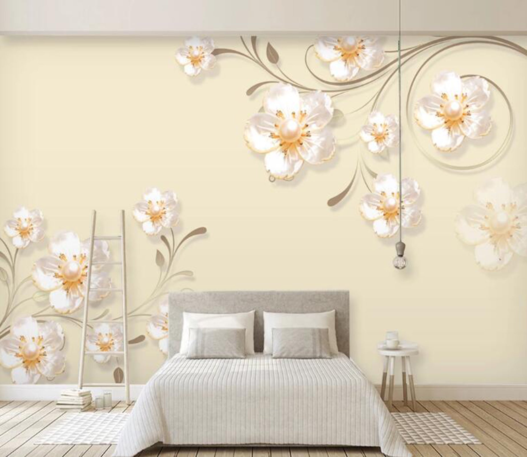 D Yellow Flower WC93 Wall Murals Wallpaper AJ Wallpaper 2 