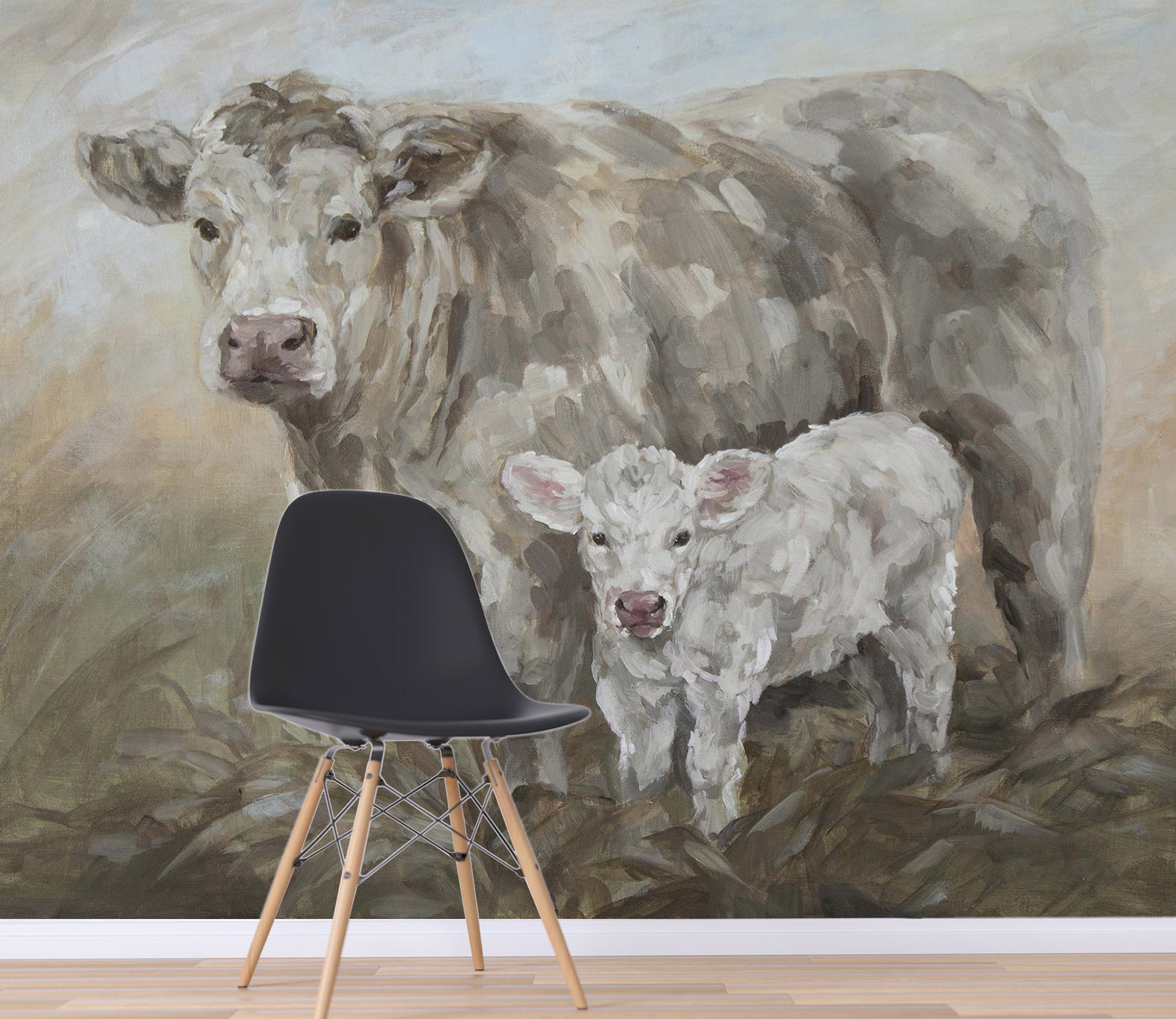 3D Cute Cow 1412 Debi Coules Wall Mural Wall Murals