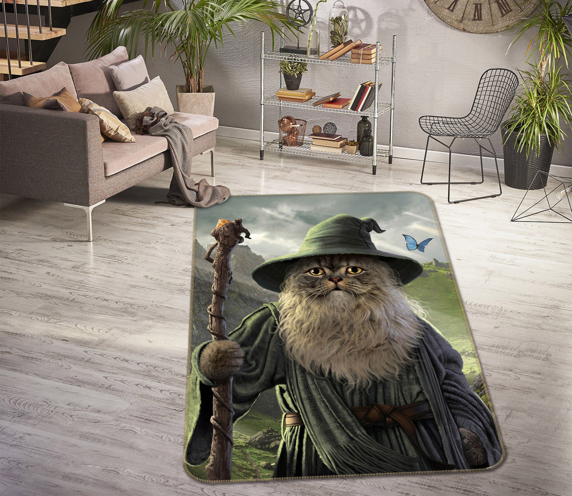 3D Catdalf Def 1018 Vincent Hie Rug Non Slip Rug Mat