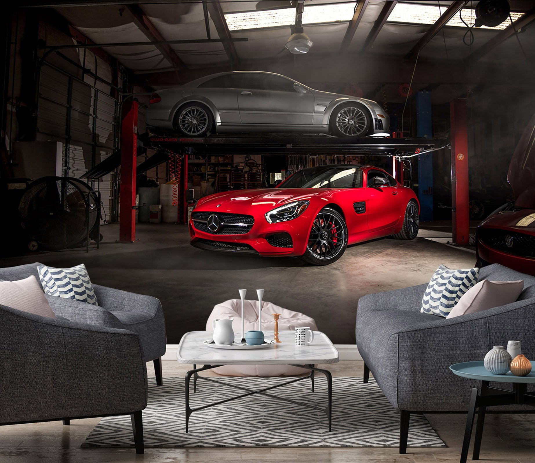 3D Parking Room 276 Vehicle Wall Murals