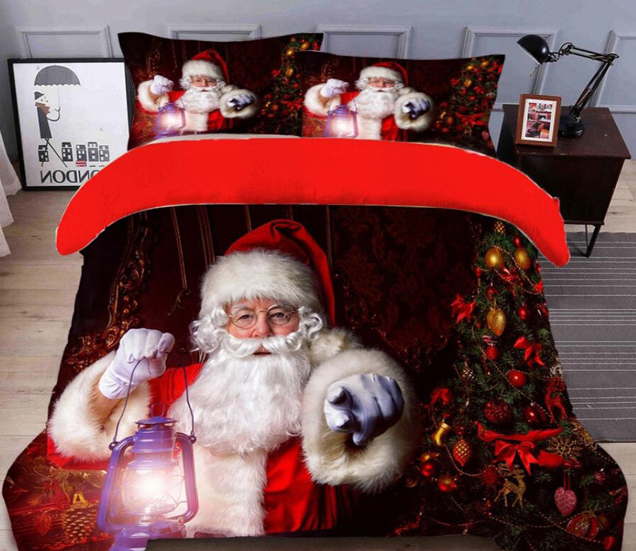 3D Santa Claus 31245 Christmas Quilt Duvet Cover Xmas Bed Pillowcases