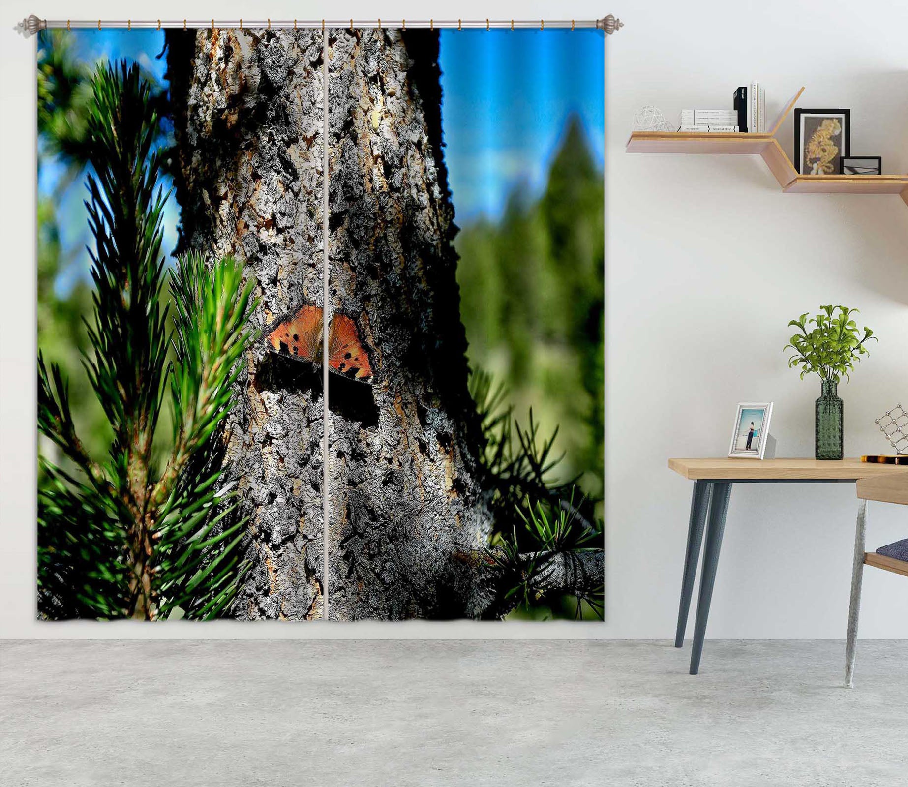 3D Alpine Butterfly 62134 Kathy Barefield Curtain Curtains Drapes