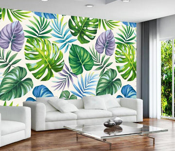 3D Colored Leaves 370 Wall Murals