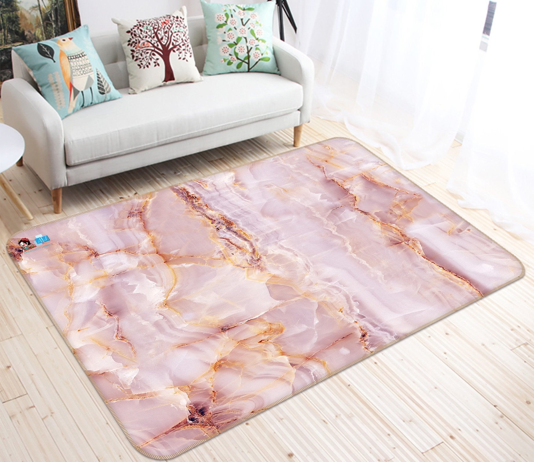 3D Pink Stone Board 41 Non Slip Rug Mat Mat AJ Creativity Home 