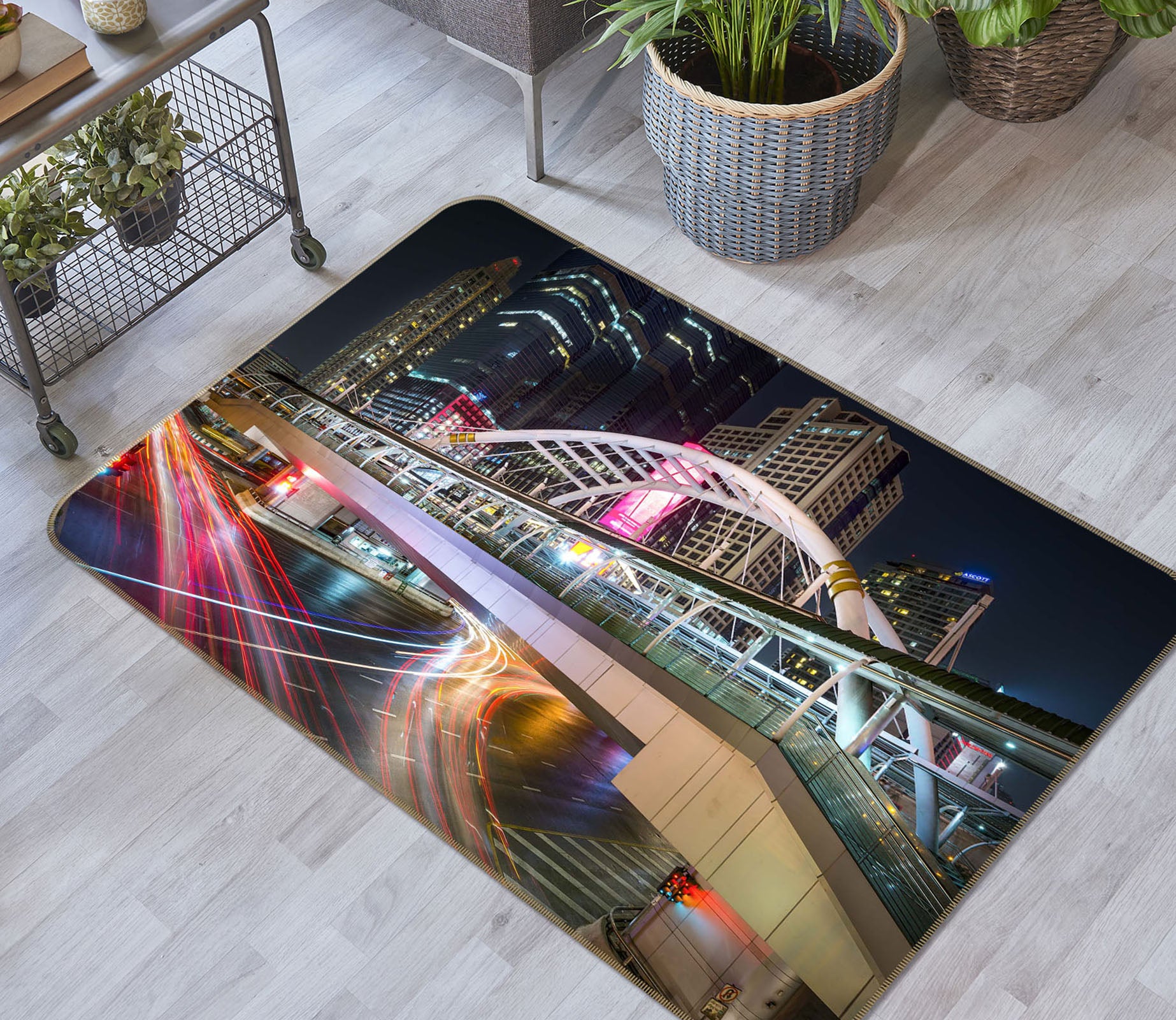 3D Light Bridge 1146 Marco Carmassi Rug Non Slip Rug Mat