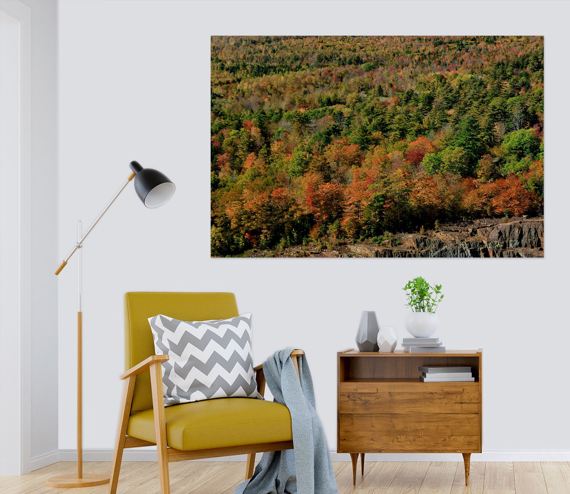 3D Red Orange Striation 62124 Kathy Barefield Wall Sticker