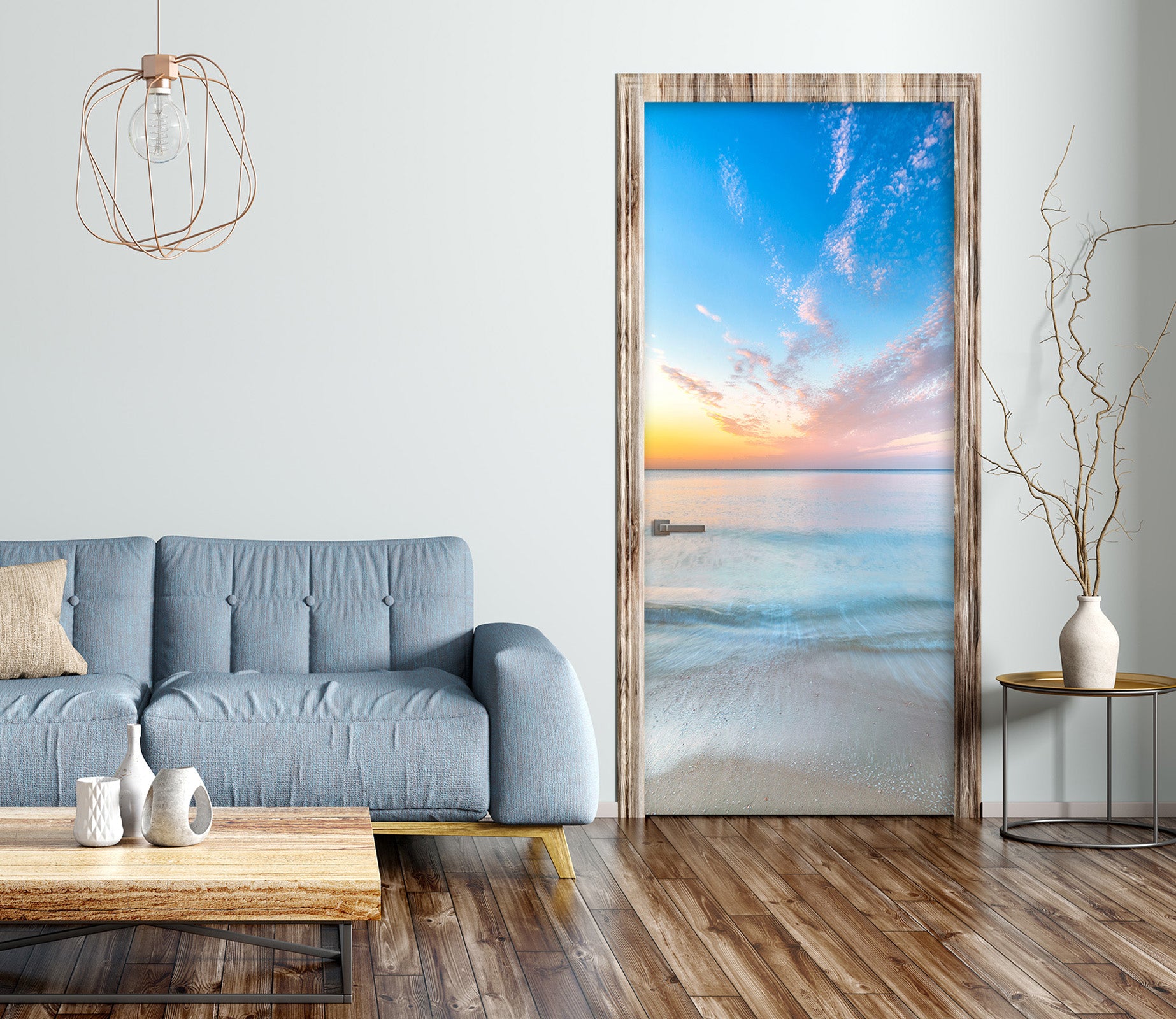 3D Sea Blue Sky 101164 Assaf Frank Door Mural