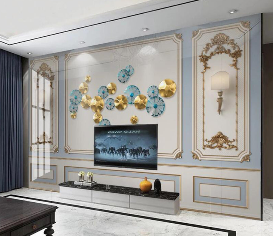 3D Two-color Disc 331 Wall Murals