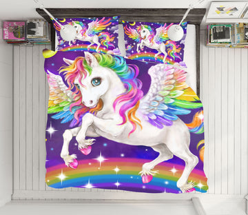 3D Unicorn Wings 5848 Kayomi Harai Bedding Bed Pillowcases Quilt Cover Duvet Cover