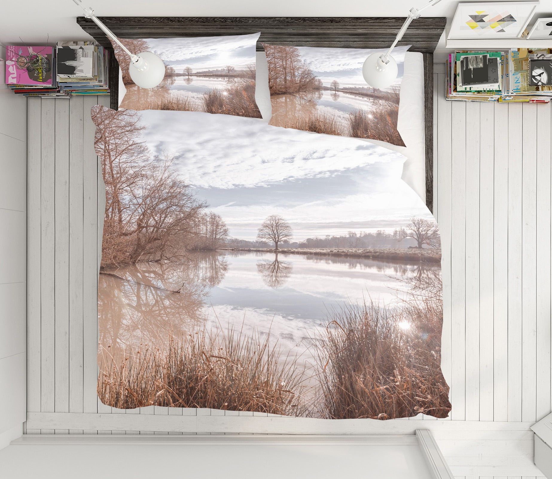 3D Forest River 7137 Assaf Frank Bedding Bed Pillowcases Quilt Cover Duvet Cover