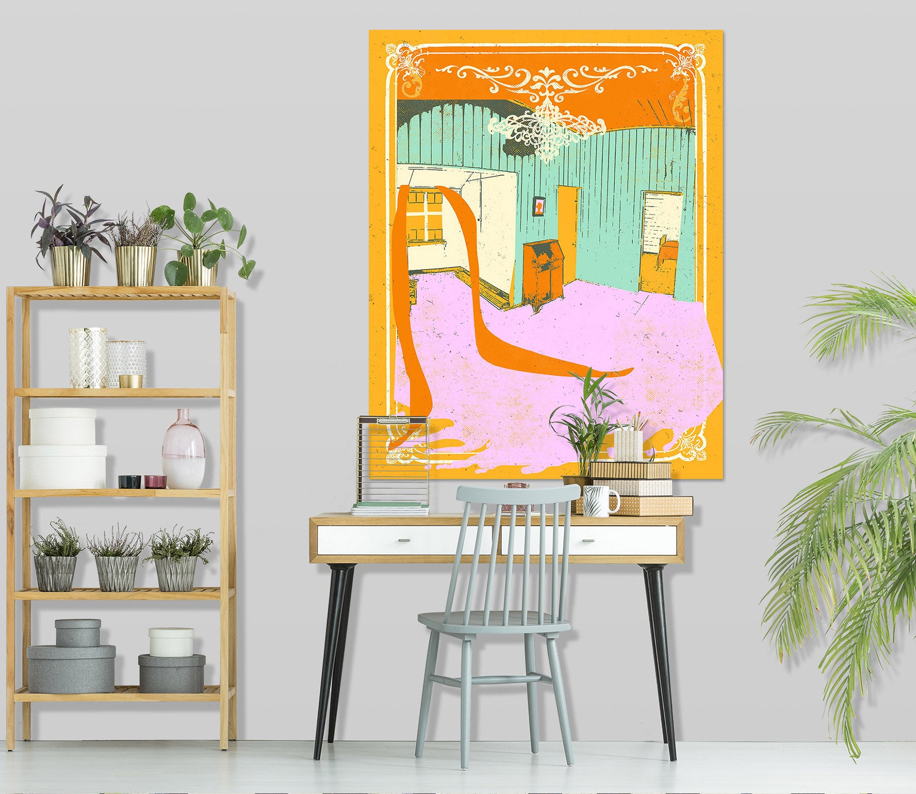 3D Cozy Room 023 Showdeer Wall Sticker