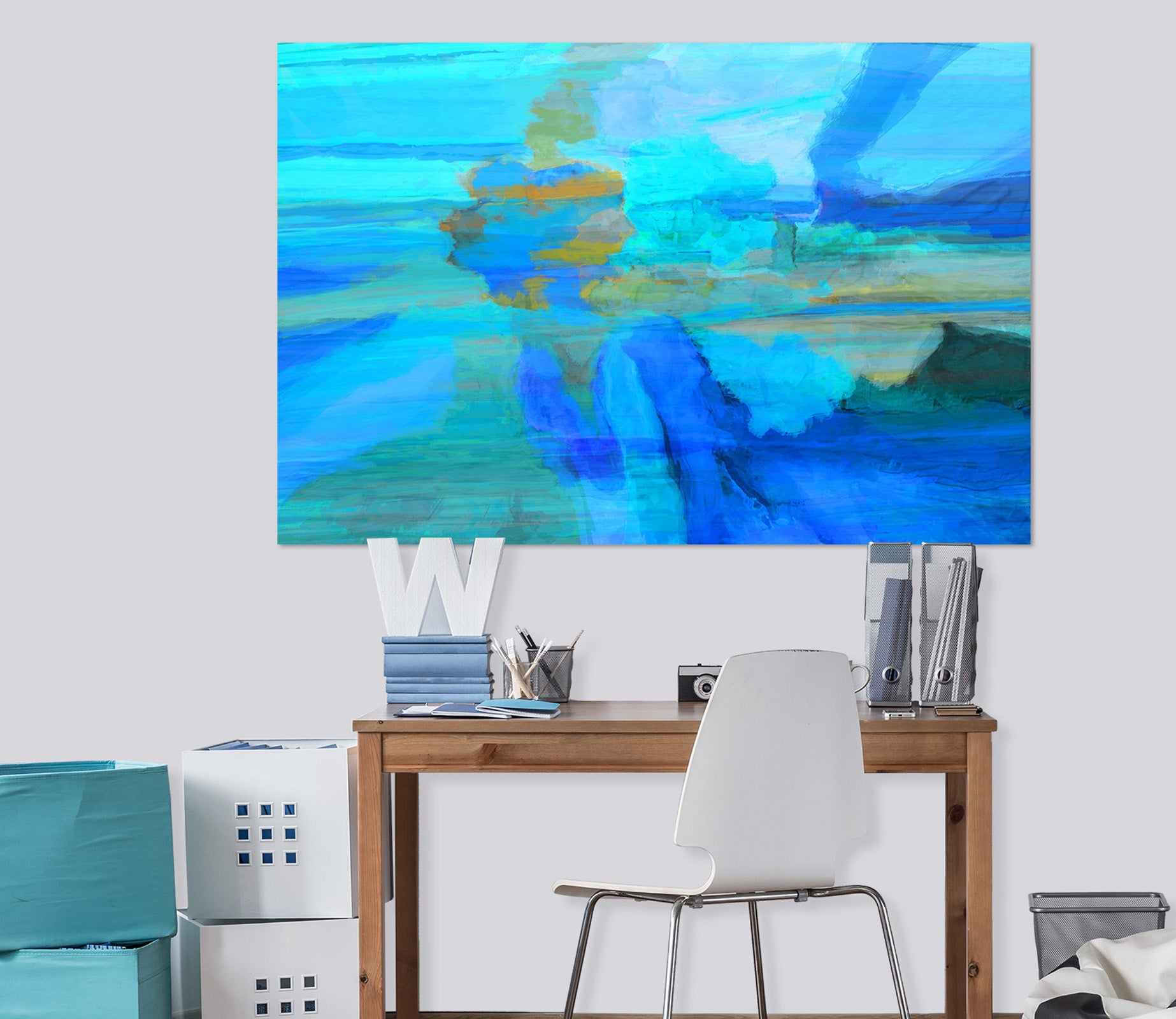 3D Blue Graffiti 013 Michael Tienhaara Wall Sticker