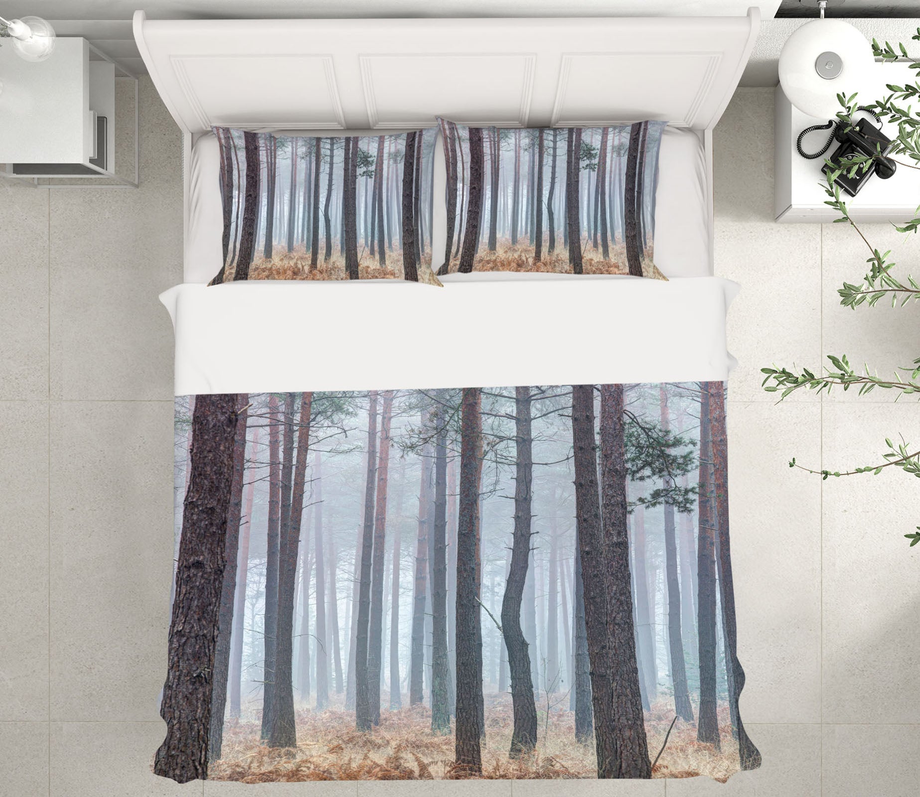 3D Forest Trunk 85132 Assaf Frank Bedding Bed Pillowcases Quilt