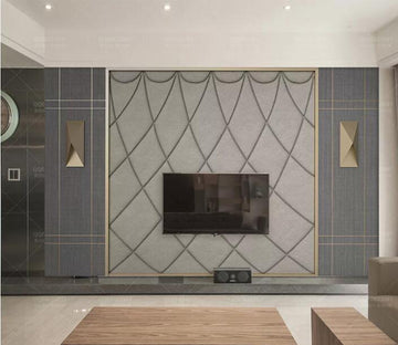 3D Black Lines WC239 Wall Murals