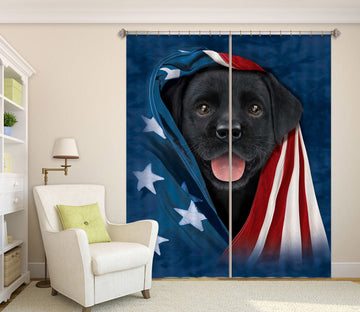 3D Cute Dog 002 Vincent Hie Curtain Curtains Drapes