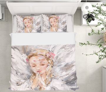 3D Wreath Angel Girl 2041 Debi Coules Bedding Bed Pillowcases Quilt