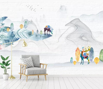 3D Misty Valley WC02 Wall Murals Wallpaper AJ Wallpaper 2 