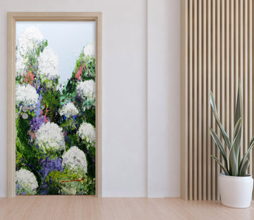 3D Painting White Flowers 93209 Allan P. Friedlander Door Mural