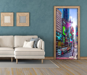 3D City Building Bus 10625 Assaf Frank Door Mural