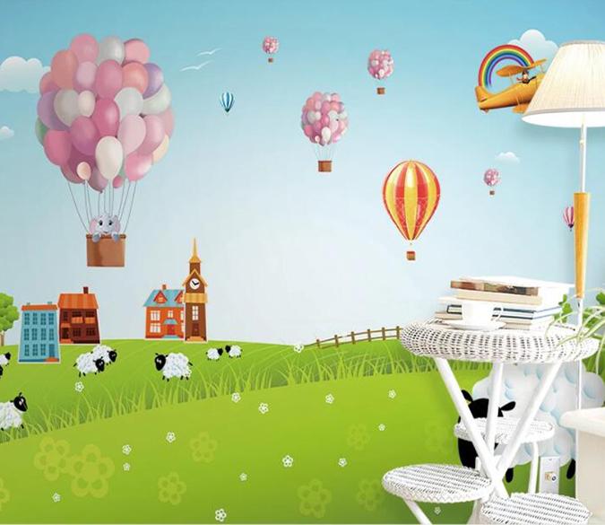 3D Hot Air Balloon 434 Wall Murals Wallpaper AJ Wallpaper 2 